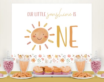 Sunshine Birthday Backdrop, You Are My Sunshine Birthday Backdrop, Sunshine Birthday Decor, Sunshine Party Decor, Sunshine 1st Birthday A050