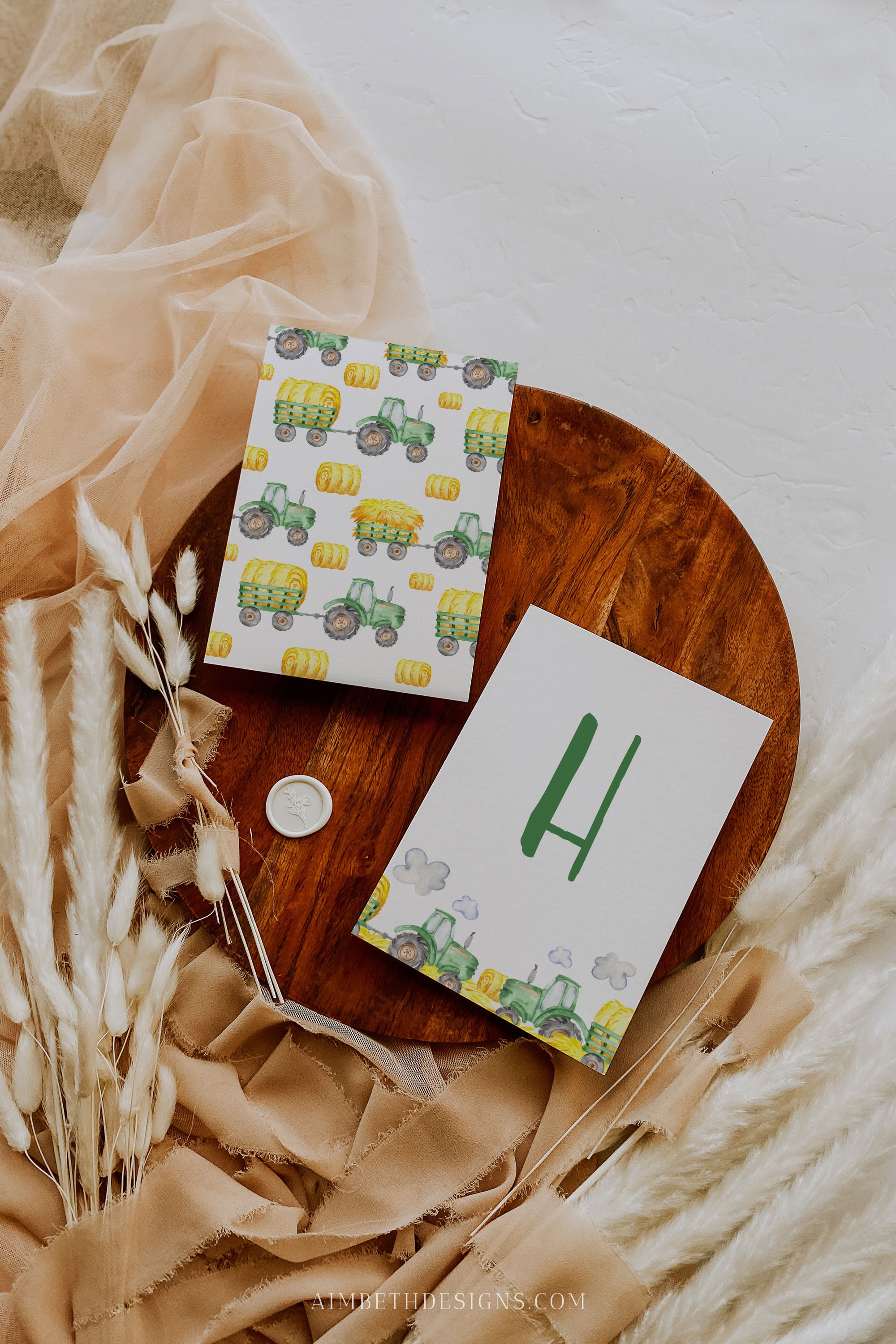 SUNBEAUTY Striscione Buon Compleanno Happy Birthday Banner Verde Banner di Trattore Verde di Buon Compleanno Festa di Birthday Banner per Decorazione Della Festa per Bambini Ragazzo Feste Baby Shower