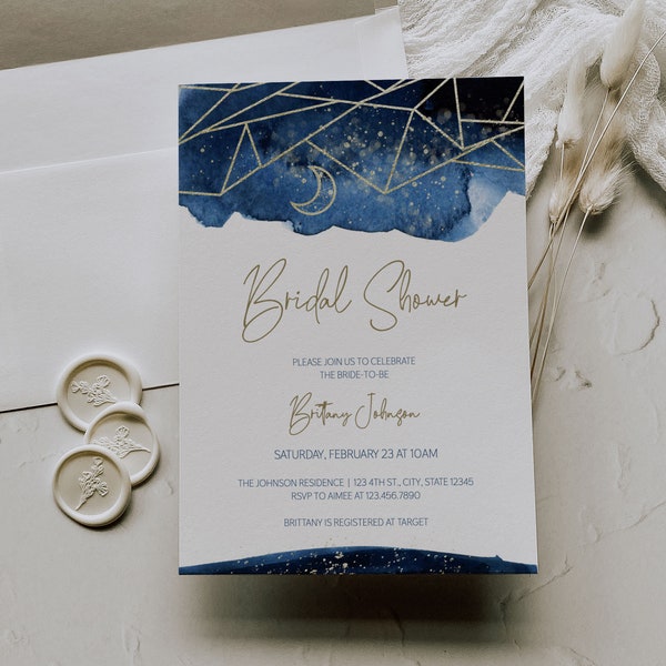 Starry Night Invitation Etsy