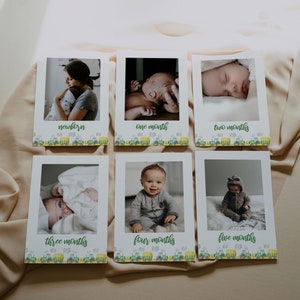 Green Tractor Monthly Photo Banner, John Deere Baby&#39;s First Year Banner, Tractor Birthday Banner, Farm 1st Birthday Party Decor, DIY, A035