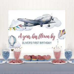 Airplane Backdrop, Airplane Birthday Backdrop, Airplane Birthday Decor, Airplane Party Decor, Airplane Baby Shower Backdrop, Printable, A047