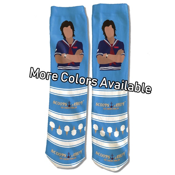 Stranger Things Steve Scoops Ahoy Socks Steve Harrington Etsy