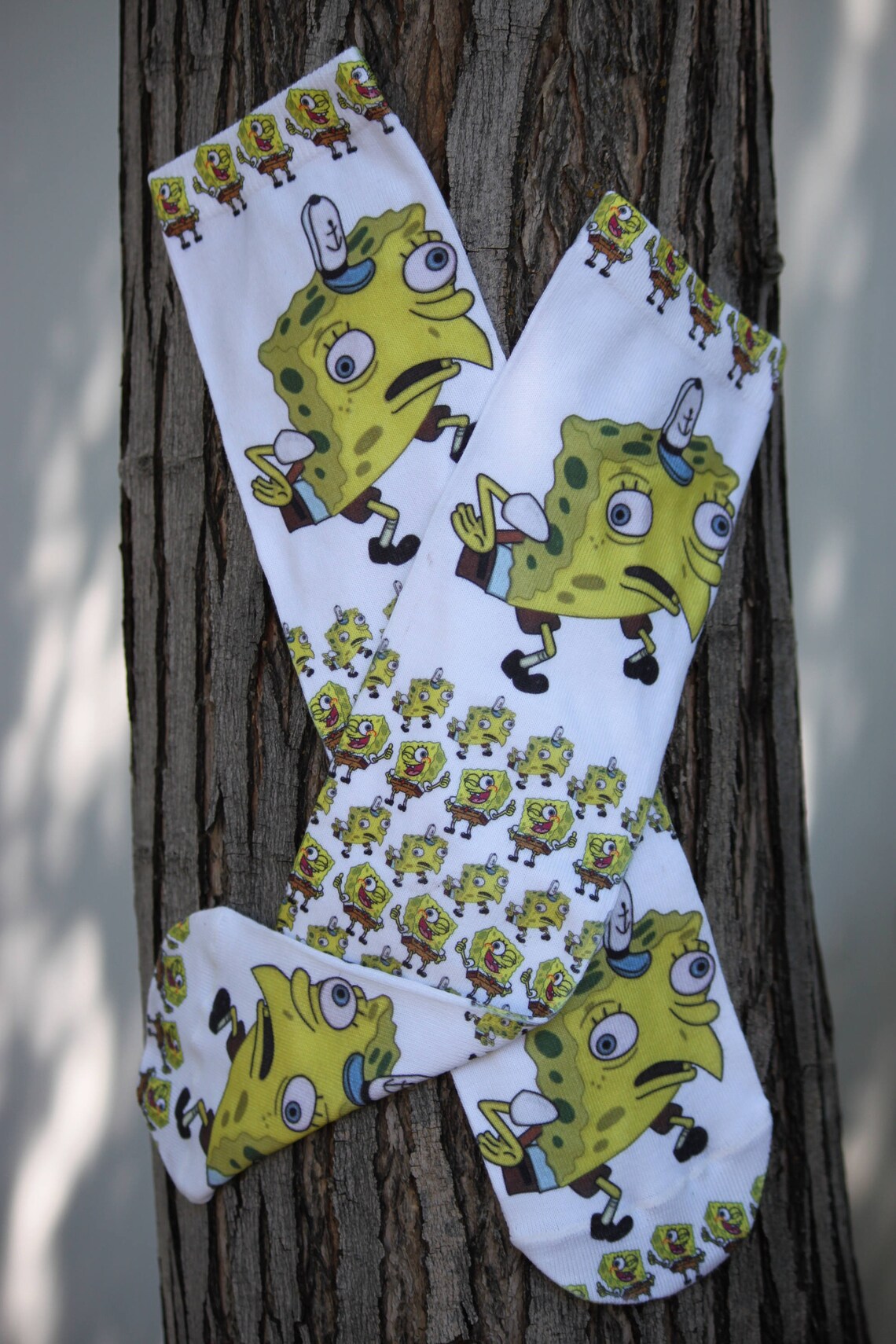 Spongebob Mocking Meme Socks Meme Socks Spongebob Gift | Etsy