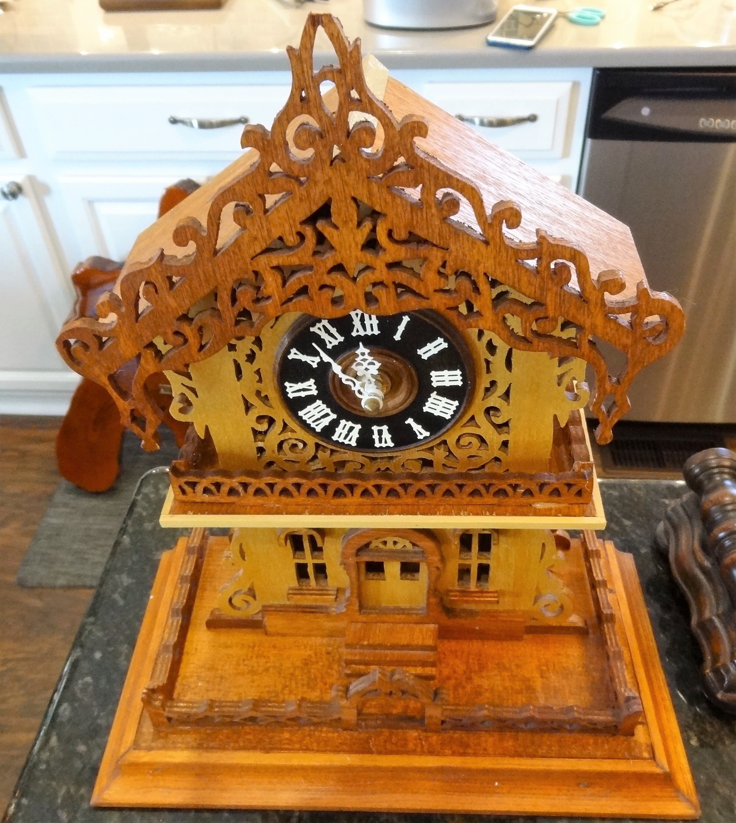 Gingerbread House Clock Victorian Gingerbread Table Top Etsy
