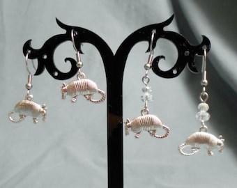 Texas Armadillo Charm Stainless Steel Earrings, Hypoallergenic Earrings, Armadillo Earrings, Cute Earrings, Stainless Steel Earrings