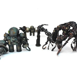 The Obsolete, Mini Robot Figurines, Hand-painted 3d-printed Collectible