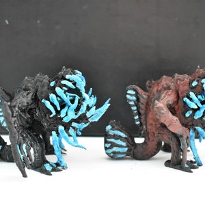 Needlebeard Angleroids, Mini Deep Sea Anglerfish Figurines, Glow in the Dark, Hand-painted 3d-printed Monster Collectible