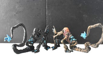 Whipnose Angleroids, Mini Deep Sea Anglerfish Figurines, Glow in the Dark, Hand-painted 3d-printed Collectible