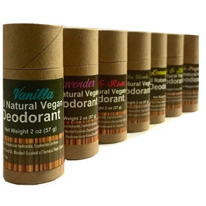 Natural Vegan Deodorant - 2 oz, No Aluminum and No Plastic!