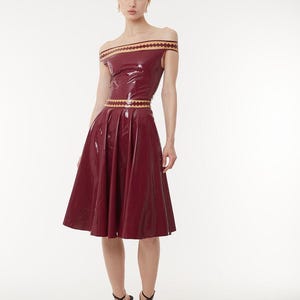Without Warning Latex Bardot Dress