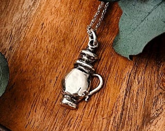 Saint Mary of Bethany Spikenard Pendant, Sterling Silver Orthodox Christian Necklace