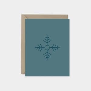Minimal Holiday Line Art Card No. 8, Modern Snowflake Card, Hygge Christmas Card,   Blank Card, Simple Card, Greeting Card Printable