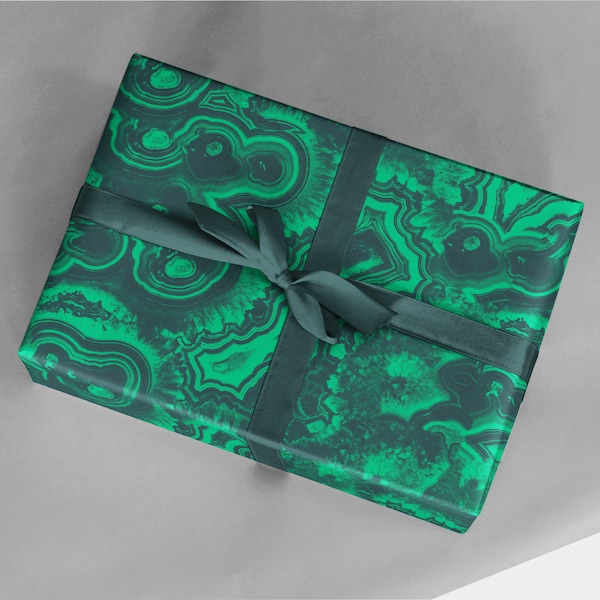 Malachite Gift Wrap,  Colorful Gift Wrap, Geode Wrapping Paper, Stylish Wrapping Paper, Recycled Gift Wrap, Decoupage Paper, Geschenkpapier