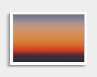 Sky Art Print, Horizon, Skyline, Sundown Art, Color Study, Photo Art, Ombre Art Print, Fine Art Print, Minimalist Wall Art, Compostable