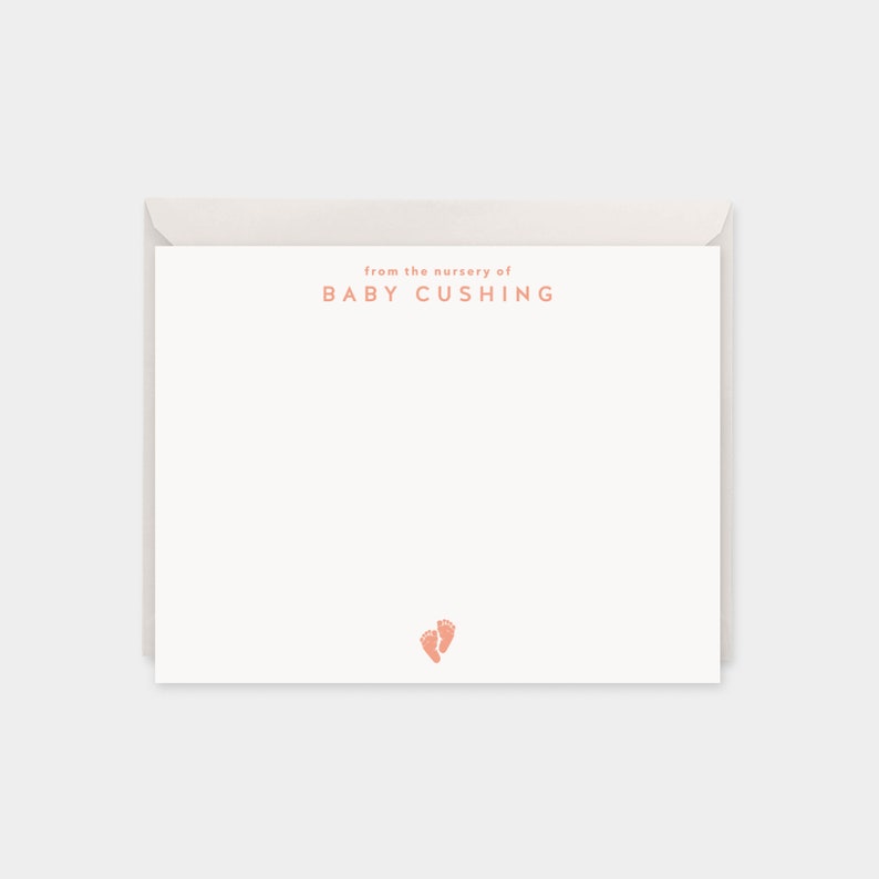 Baby Announcement, Baby Feet, Personalized Note Cards, New Baby ...