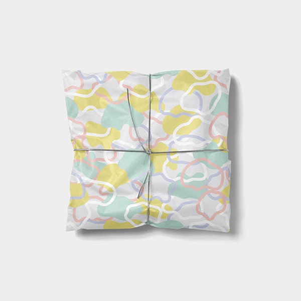 Pop Camo Gift Wrap, Fun Wrapping Paper, Colorful Gift Wrap, Stylish Paper, Abstract Shapes Gift Wrap, Decoupage Paper, Geschenkpapier