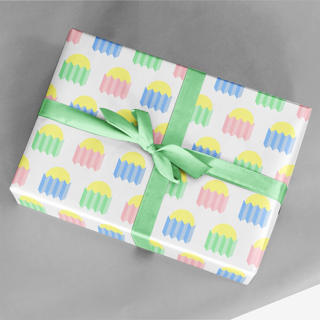 Geo Deco Gift Wrap Birthday Gift Wrap Art Deco Gift Wrap Etsy