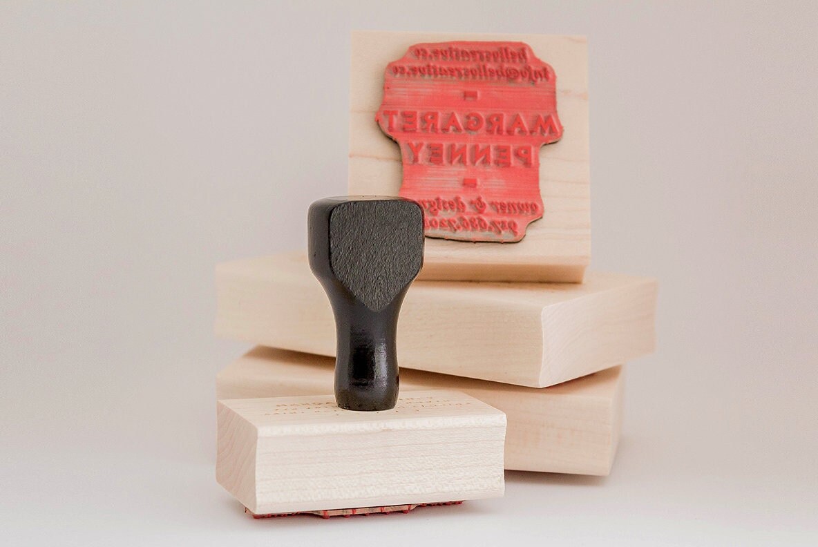 Square Wood Logo Stamp –