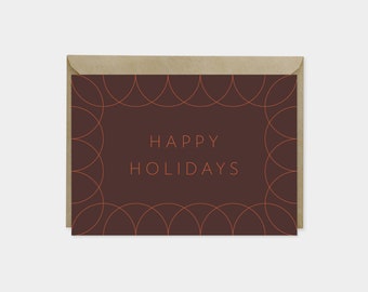 Happy Holidays Card, Burgundy Holiday Card,   Ecofriendly Cards, Wine, Greeting Card Printable