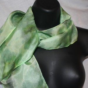 Silk scarf hand painted