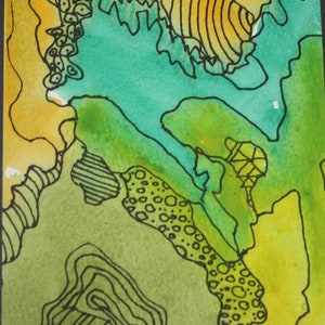 hand painted watercolor greeting card set