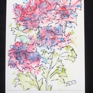 Cartões de nota em aquarela pintados à mão