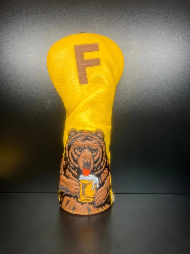 TheGolfClubTrader Beer Drinking Bear Golf Head Cover - Thumbnail 2