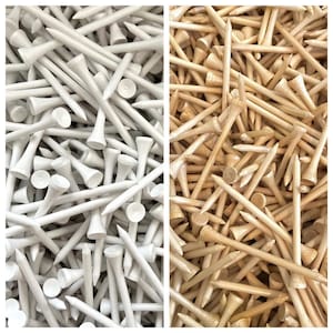 3.25&quot; Long Premium Bamboo Golf Tees (Choose Color & Quantity)