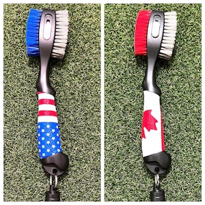 Premium Golf Club Cleaning Brush Magnetic Release/Retractable Spike - USA/Canada