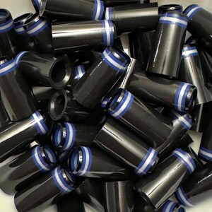 Premium Quality Golf Iron Ferrules Black w/ Blue & Silver Rings 1”