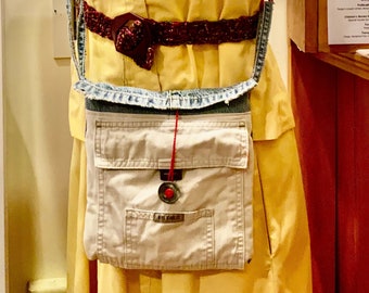 Upcycled Denim Cross-Body Bag