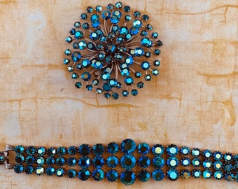 Sparkling Blue Bracelet and Pin
