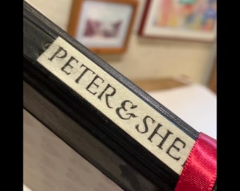 Collage Wedding Guest Book with Pockets and Tags