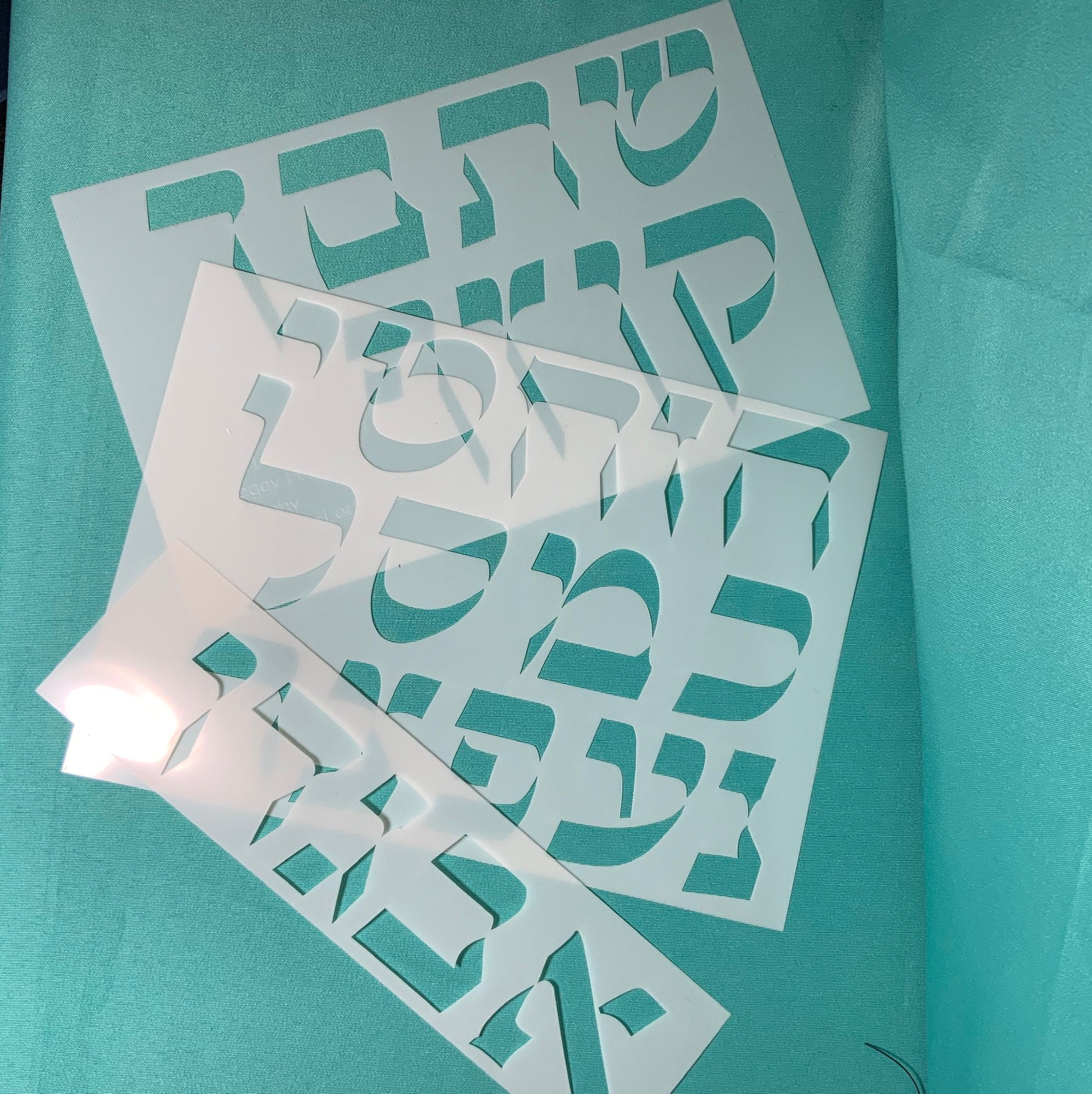 Hebrew Letter Stencils Etsy