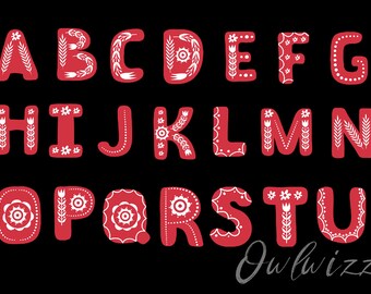 Alphabet print, fonts, letter print, printables, cricut font, letters, Christmas alphabet, ABC poster, banner svg, alphabet svg, clipart