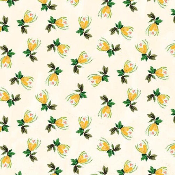 Yellow Floral Fabric Etsy