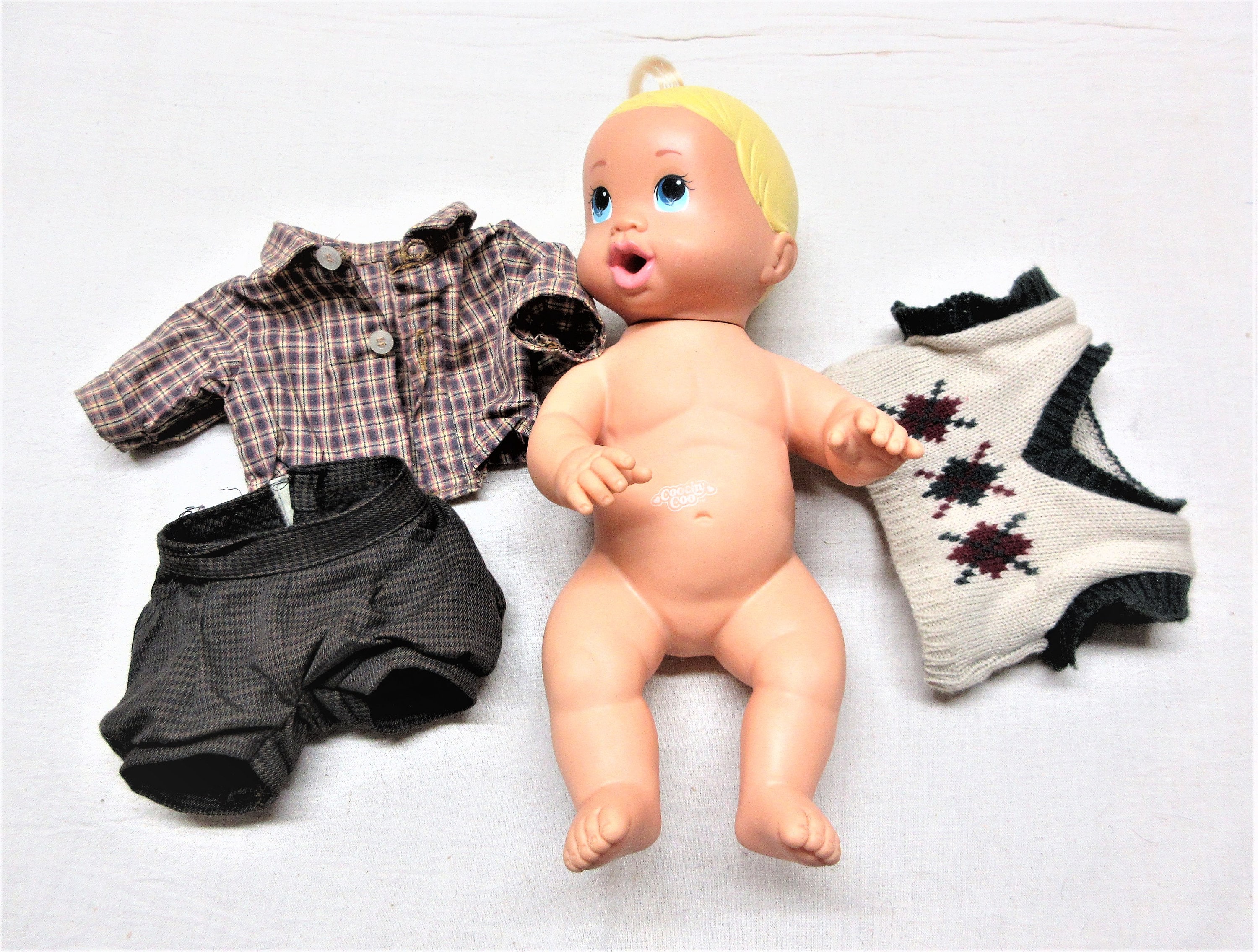 Vintage ERTL Coochy Coo Doll. 12 Tall Rubber Doll Will Squeak