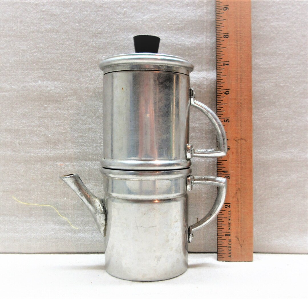 Vintage Stove Top Coffee Espresso Percolator. Aluminum With Etsy