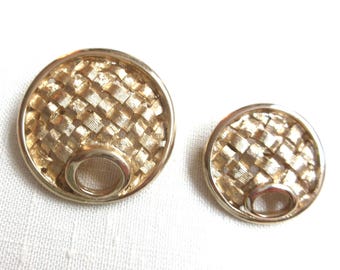 1960s Sarah Coventry Brooch Set: Woven Classic (1964), Gold Tone
