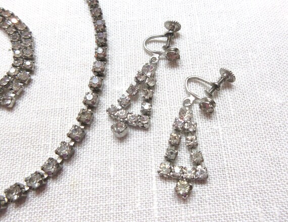 Jewelry set includes rhinestone necklace bracelet… - image 5