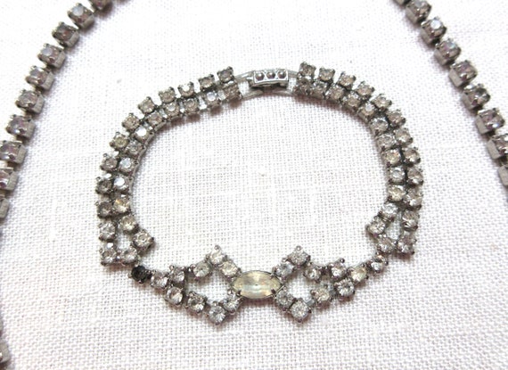 Jewelry set includes rhinestone necklace bracelet… - image 6