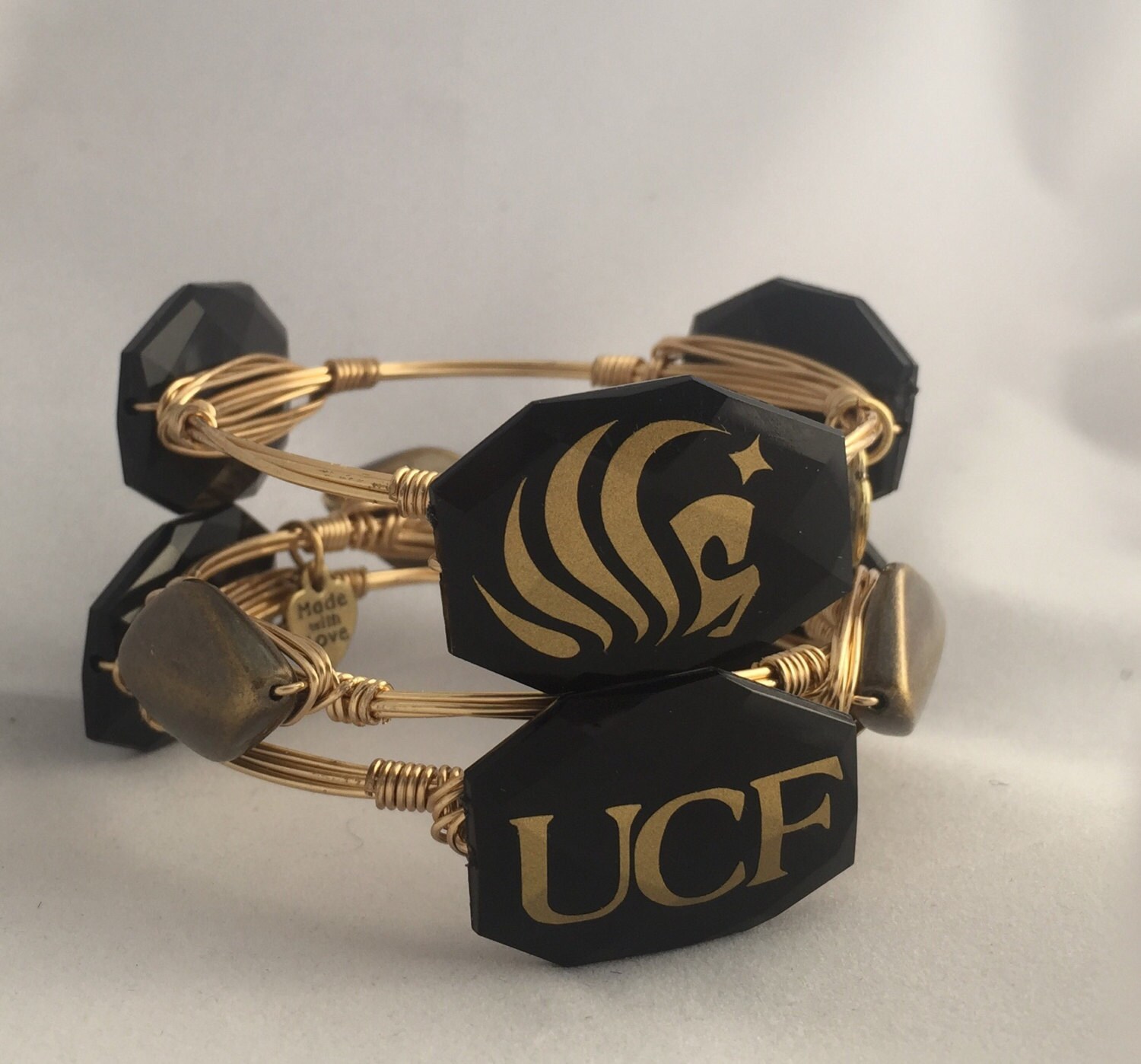 UCF Knights Wire Wrapped Bangle Bracelet Set Of 3 University Etsy