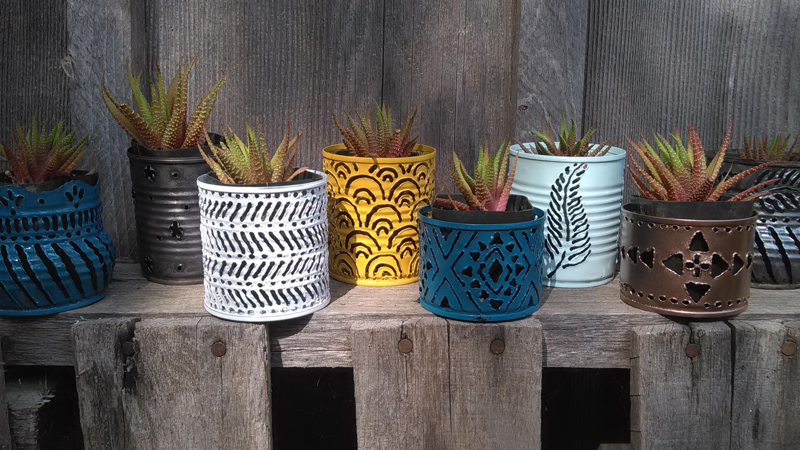 Pots de Plantes Succulentes, Petit Porte-Plantes, Porte-Lampe à Thé, Pot Succulent, Art La Boîte Con