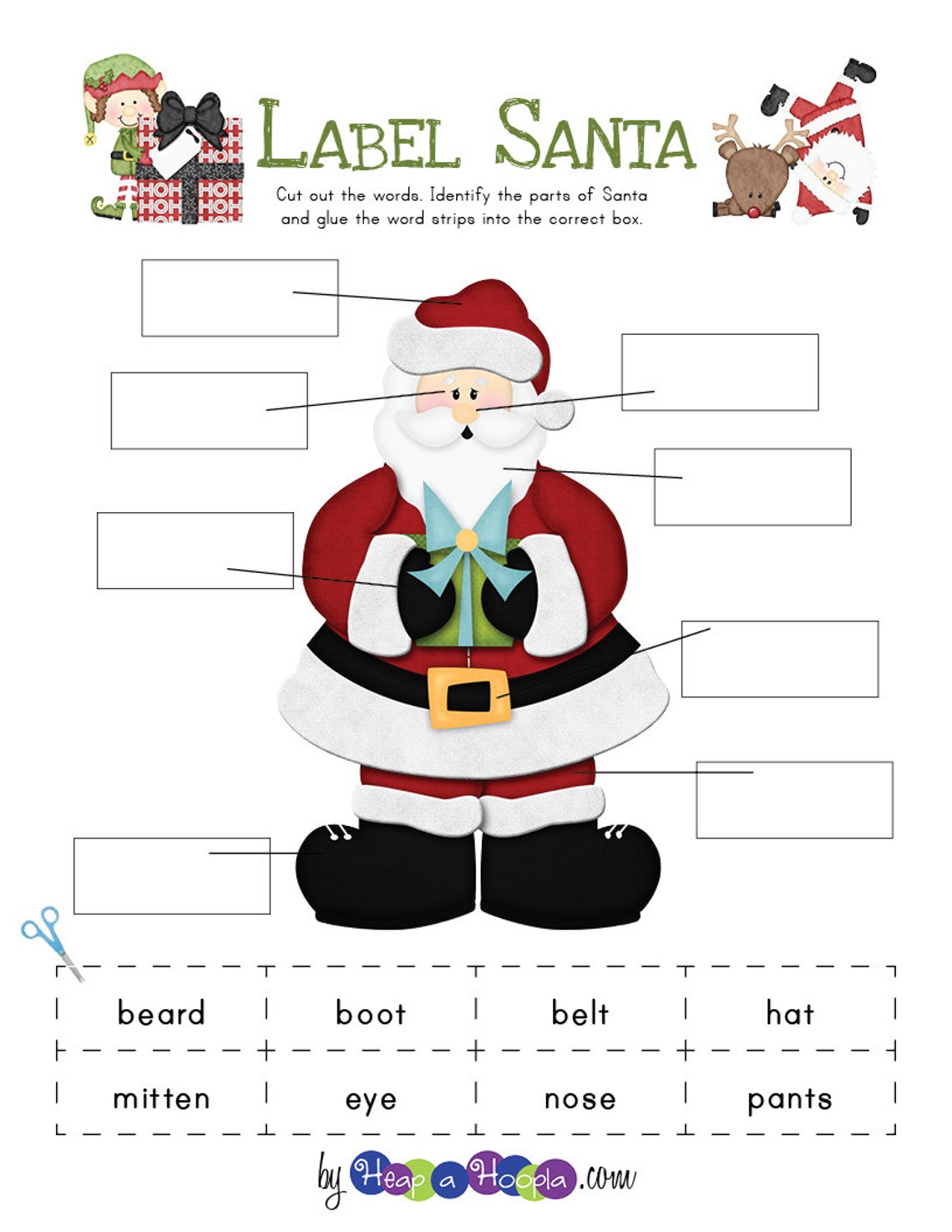 Christmas Games and Activities for Kindergarten First and | Etsy