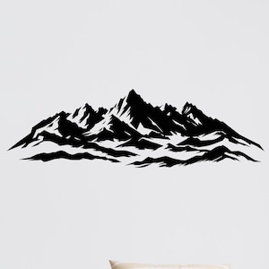 Large Mountains Vinyl Wall Decal Landscape Nature RV Decor Nursery Decoration Children&#39;s Kids Room Bedroom Interior Stickers Mural (#029dl)