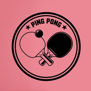 Ping Pong Vinyl Wall Decal Athlete Game Room Racket Sports Stickers Mural (#4031dg)
