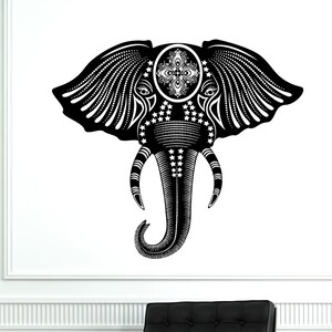 Wall Decal Animal Elephant Cool Tribal Ornament Mural Vinyl Decal Sticker 1867dz