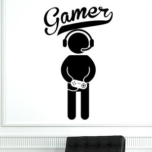 Wall Decal Gaming Joystick Joypad Controlller Gamer Vinyl Decal Sticker 1808dz