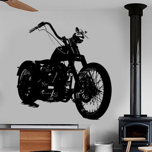 Wall Vinyl Decal Bike Biker Speed Racing Amazing Man Garage Cool Decor 1332dz