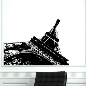 Calcomanía de pared con la Torre Eiffel de París, vinilo abstracto moderno, 1819dz